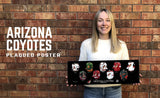 Arizona Coyotes uniform evolution plaqued poster