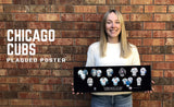 Chicago Cubs uniform history poster