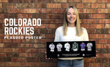 Colorado Rockies uniform history poster