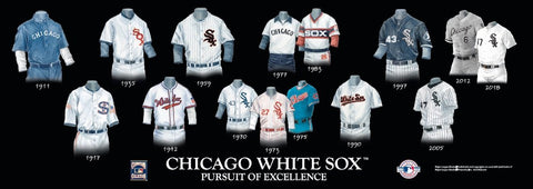 Chicago White Sox uniform history poster