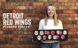 New Detroit Red Wings uniform evolution plaqued poster