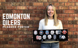 Edmonton Oilers uniform evolution plaqued poster