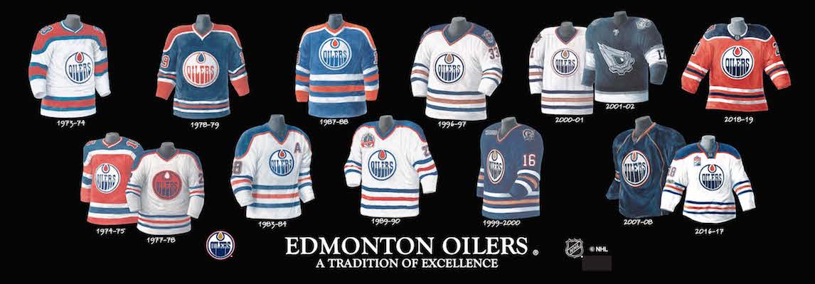 Edmonton Oilers 2007-08 jersey artwork, This is a highly de…