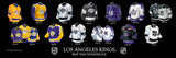Los Angeles Kings uniform evolution plaqued poster