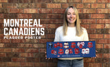 Montreal Canadiens uniform evolution plaqued poster