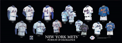 New York Mets uniform history poster