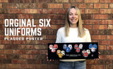 NHL Original Six teams uniform evolution plaqued poster