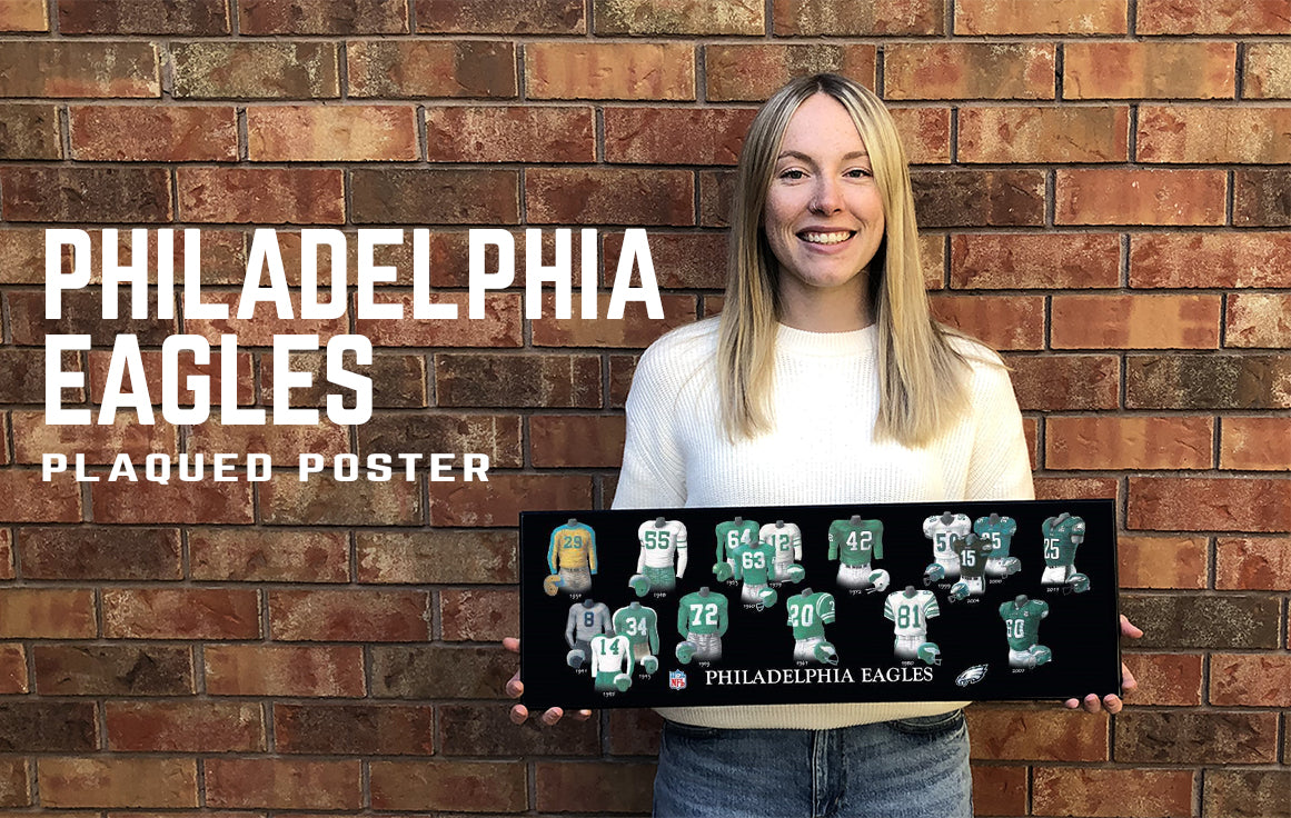 Philadelphia Eagles 8'' x 24'' Uniform Evolution Plaque