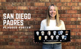 San Diego Padres uniform history poster