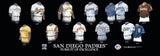 San Diego Padres uniform history poster