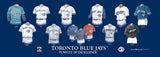 Toronto Blue Jays uniform history poster
