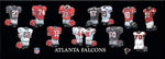 Atlanta Falcons uniform history poster