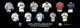 Atlanta Braves uniform history poster