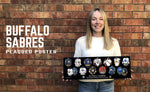 Buffalo Sabres uniform evolution plaqued poster