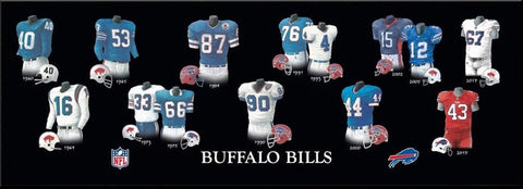 Buffalo Bills uniform history poster