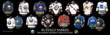 Buffalo Sabres uniform evolution plaqued poster