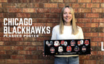 Chicago Blackhawks uniform evolution plaqued poster