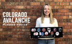 Colorado Avalanche uniform evolution plaqued poster