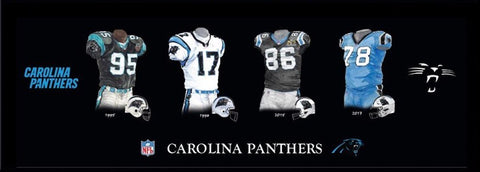Carolina Panthers uniform history poster