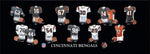 Cincinnati Bengals uniform history poster