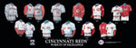 Cincinnati Reds uniform history poster