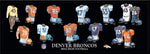 Denver Broncos uniform history poster