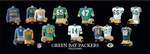 Green Bay Packers uniform history poster