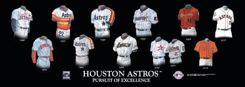 Houston Astros uniform history poster