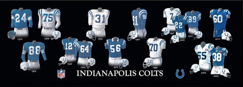Indianapolis Colts uniform history poster
