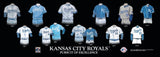Kansas City Royals uniform history poster