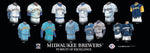 Milwaukee Brewers uniform history poster