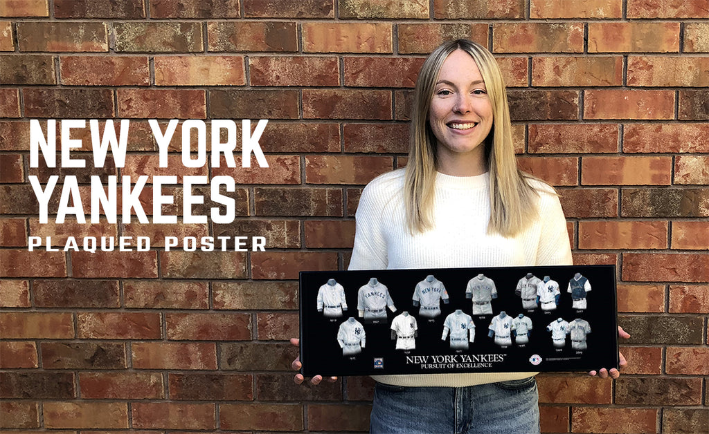 New York Yankees uniform evolution plaqued poster – Heritage