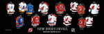 New Jersey Devils uniform evolution plaqued poster