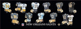 New Orleans Saints uniform history poster