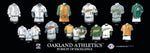 Oakland Athletics uniform history poster