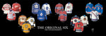 NHL Original Six teams uniform evolution plaqued poster