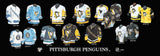 Pittsburgh Penguins uniform evolution plaqued poster