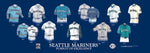 Seattle Mariners uniform history poster