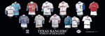 Texas Rangers uniform history poster