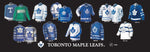 Newer - Toronto Maple Leafs uniform evolution plaqued poster