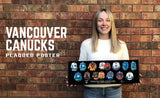 Vancouver Canucks uniform evolution plaqued poster