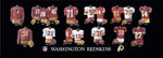 Uniform evolution of the Washington Commanders football team uniform